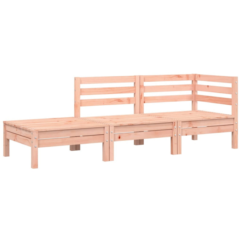 vidaXL Garden Sofa with Cushions and Footstool 3-Seater