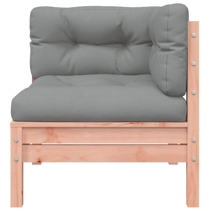 vidaXL Garden Sofa with Cushions and Footstool 3-Seater