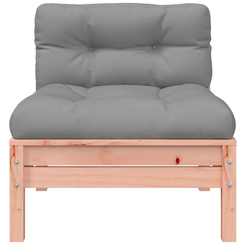 vidaXL Garden Sofa with Cushions and Footstool 3-Seater