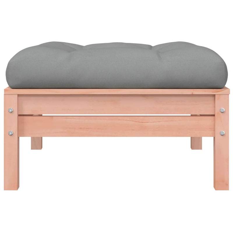 vidaXL Garden Sofa with Cushions and Footstool 3-Seater