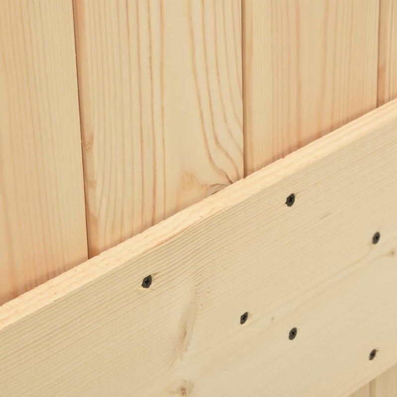 vidaXL Sliding Door with Hardware Set 100x210 cm Solid Wood Pine