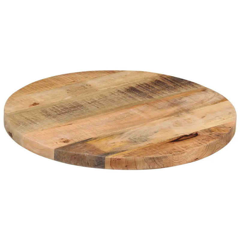 Table Top �� 40x1.5 cm Round Solid Wood Rough Mango