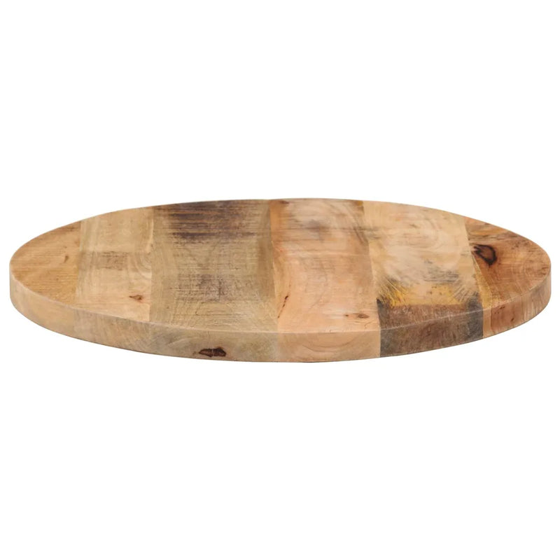 Table Top �� 40x1.5 cm Round Solid Wood Rough Mango