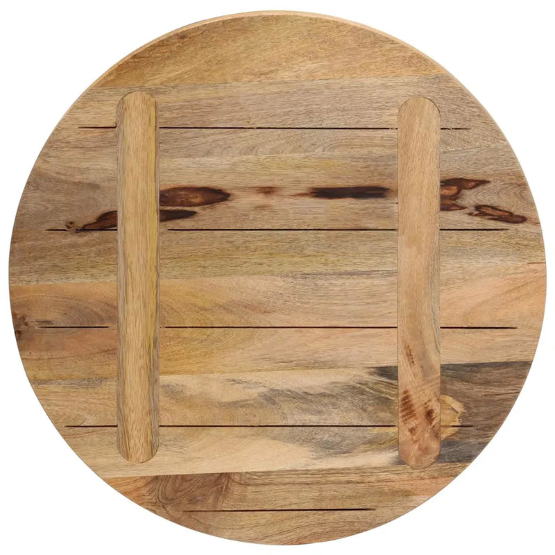 Table Top �� 40x1.5 cm Round Solid Wood Rough Mango
