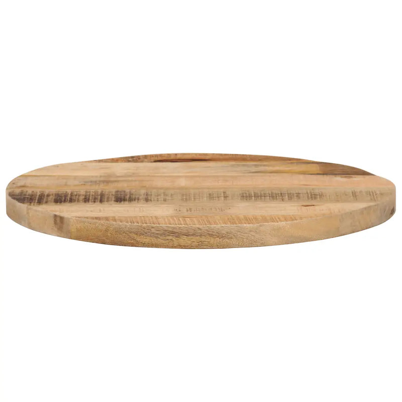 Table Top �� 40x2.5 cm Round Solid Wood Rough Mango