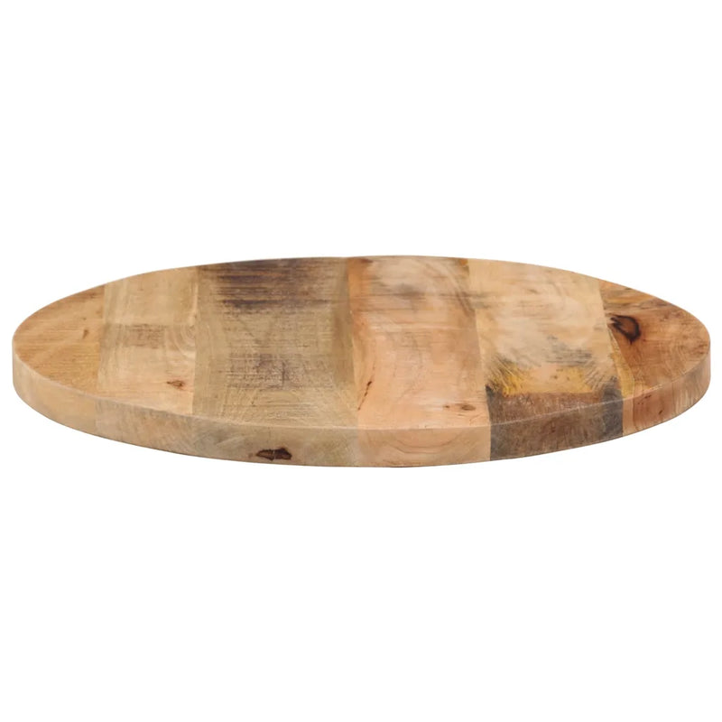 Table Top �� 40x2.5 cm Round Solid Wood Rough Mango