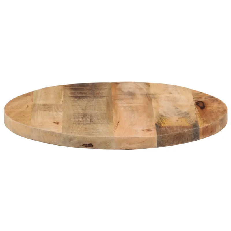Table Top �� 50x1.5 cm Round Solid Wood Rough Mango