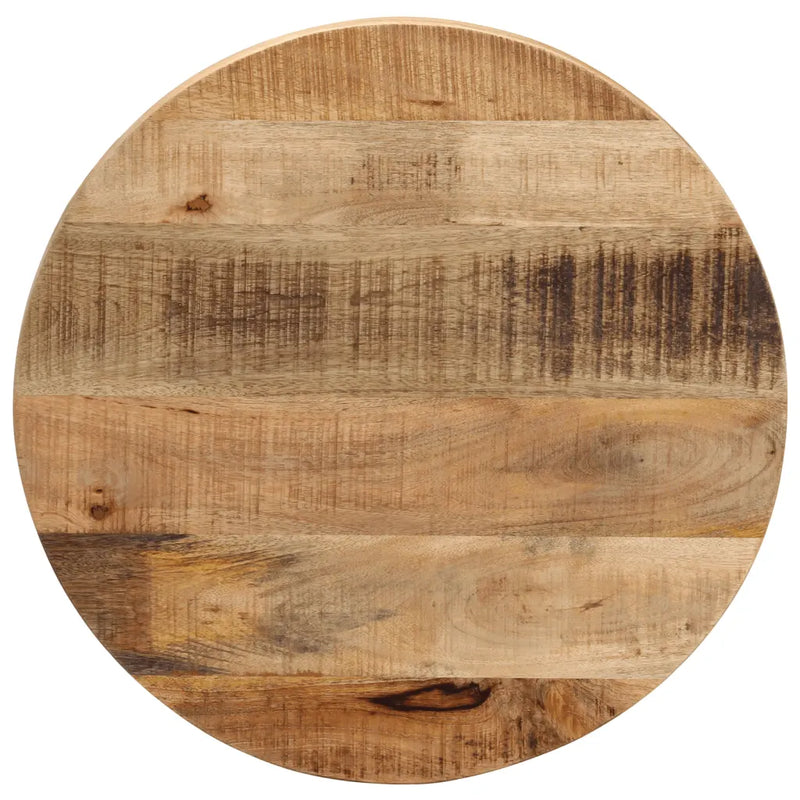 Table Top �� 50x2.5 cm Round Solid Wood Rough Mango