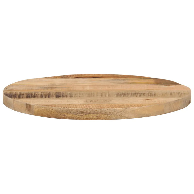 Table Top �� 50x2.5 cm Round Solid Wood Rough Mango