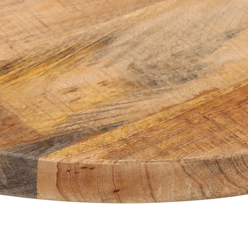 Table Top �� 50x2.5 cm Round Solid Wood Rough Mango