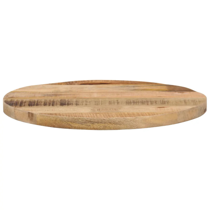 Table Top �� 50x3.8 cm Round Solid Wood Rough Mango