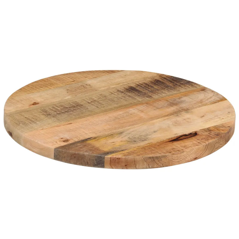 Table Top �� 60x2.5 cm Round Solid Wood Rough Mango