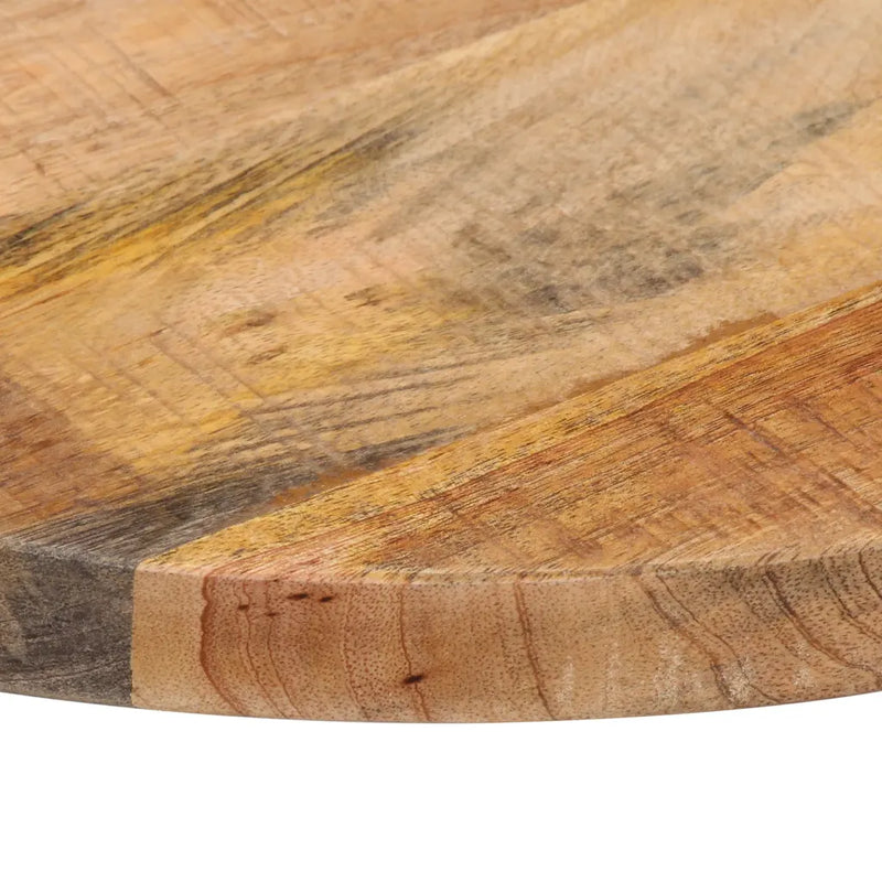 Table Top �� 60x2.5 cm Round Solid Wood Rough Mango