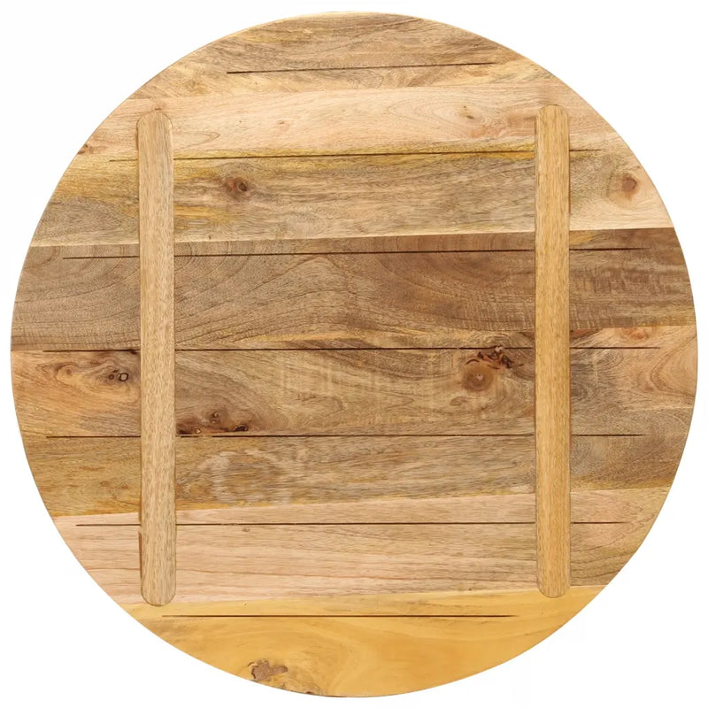 Table Top �� 70x1.5 cm Round Solid Wood Rough Mango
