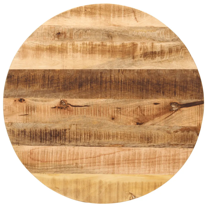 Table Top �� 70x2.5 cm Round Solid Wood Rough Mango