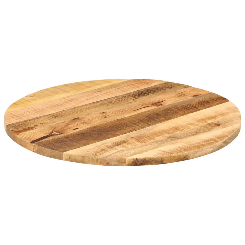 Table Top �� 70x2.5 cm Round Solid Wood Rough Mango