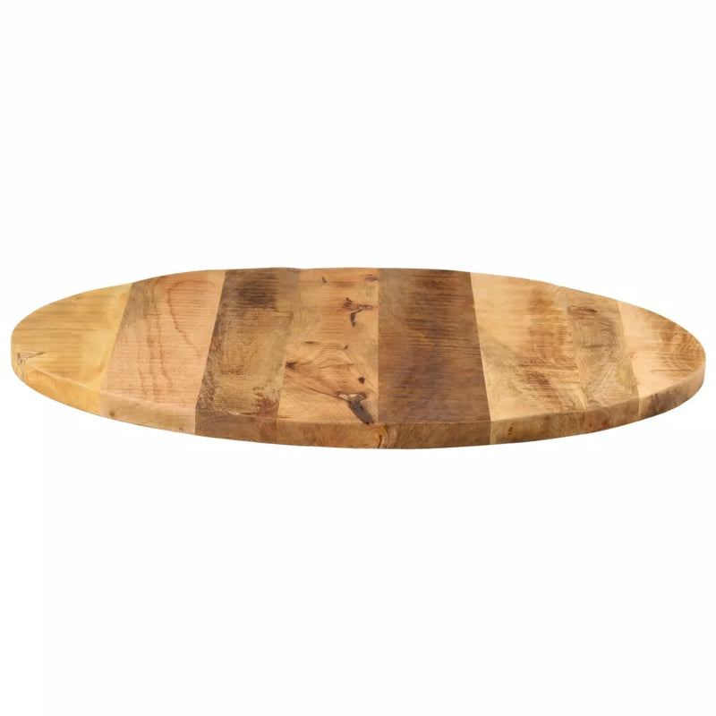Table Top �� 80x1.5 cm Round Solid Wood Rough Mango