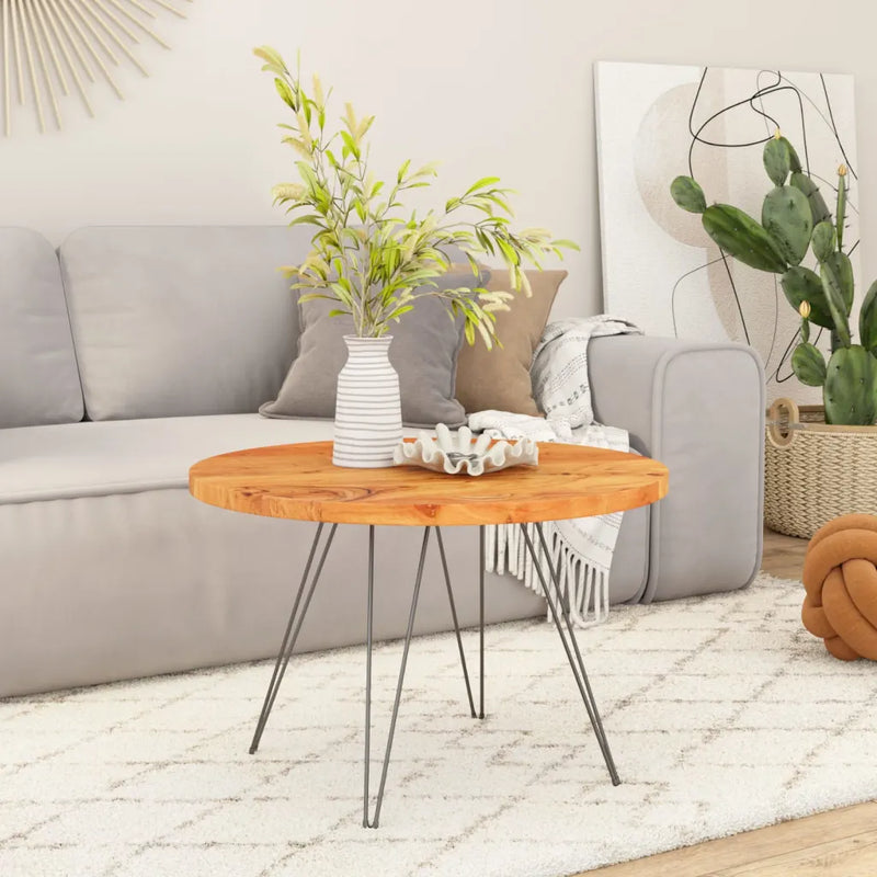 Table Top ��80x2.5 cm Round Solid Wood Acacia