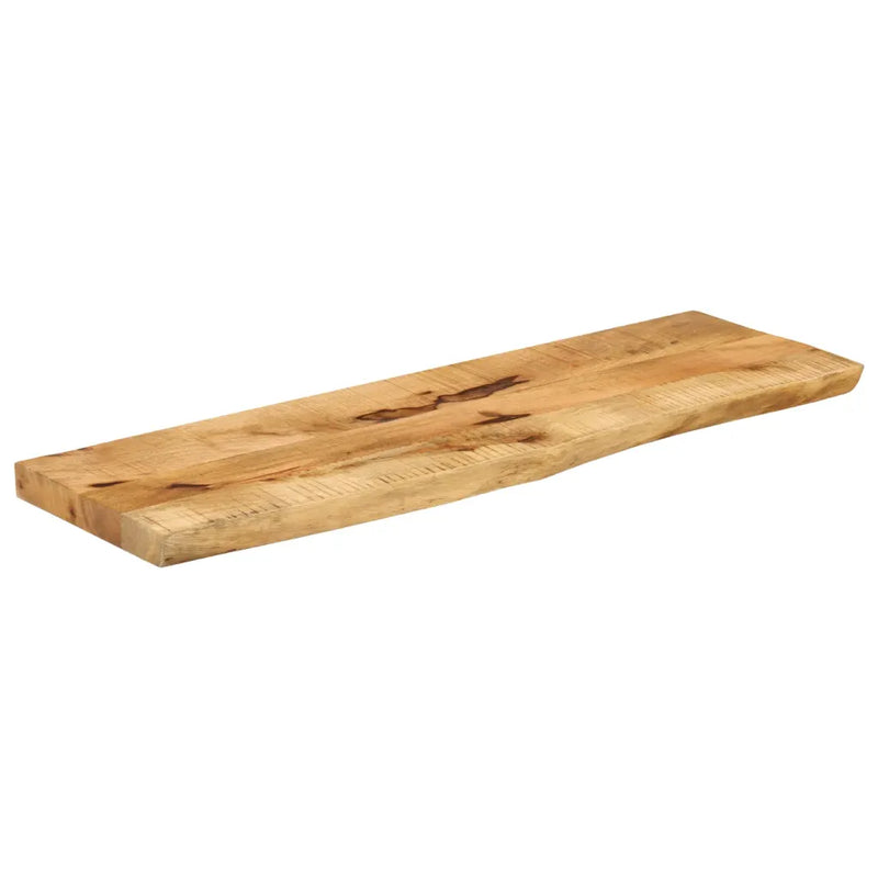 Table Top 110x20x2.5 cm Live Edge Solid Wood Rough Mango