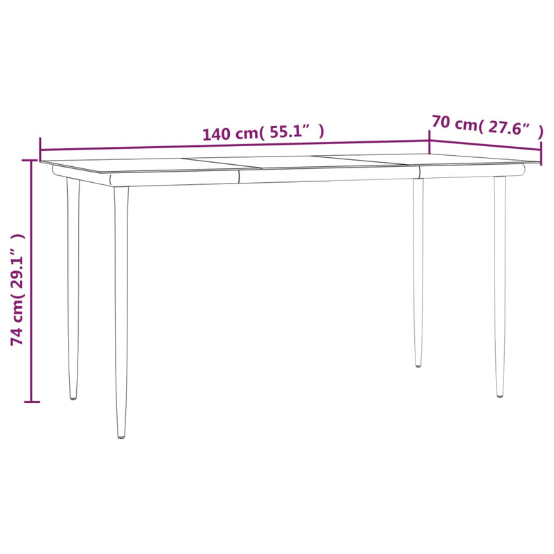 vidaXL 2 Piece Garden Dining Set with Cushions Grey Poly Rattan