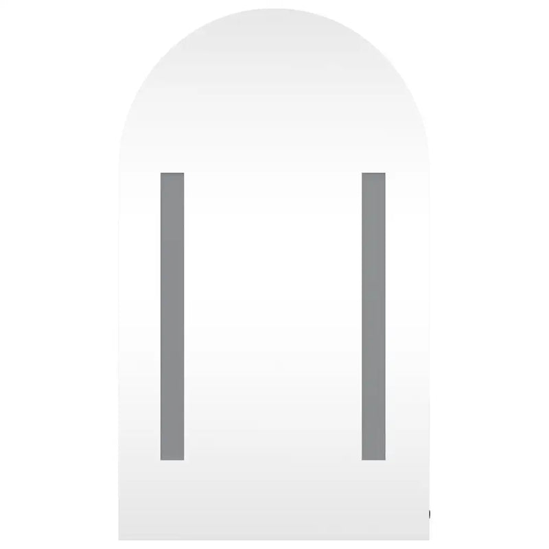 Bathroom Mirror Cabinet with LED Light Arched Black 42x13x70 cm