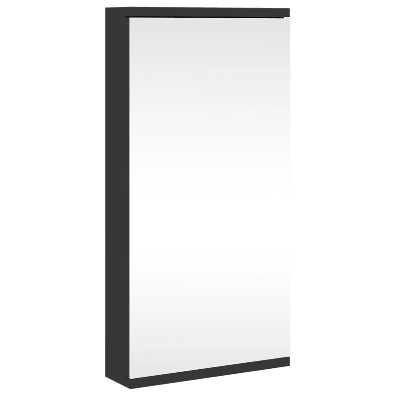Corner Bathroom Mirror Cabinet Black 30x24x60 cm