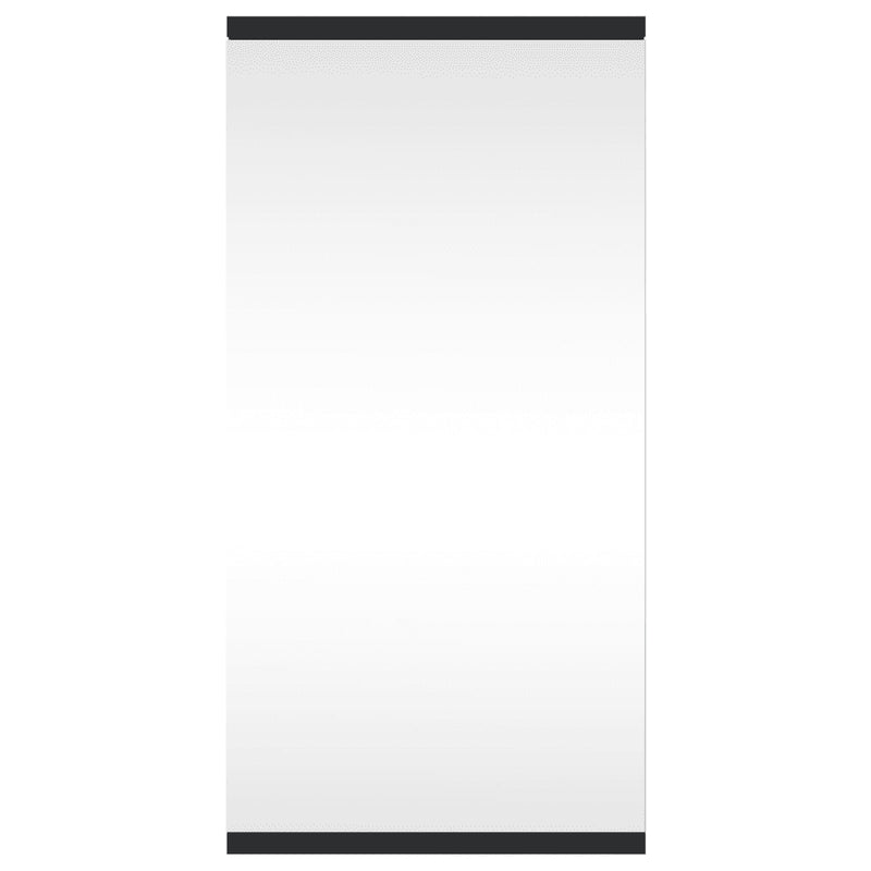 Corner Bathroom Mirror Cabinet Black 30x24x60 cm