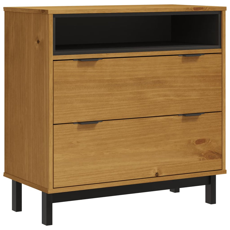 Drawer Cabinet FLAM 80x40x80 cm Solid Wood Pine