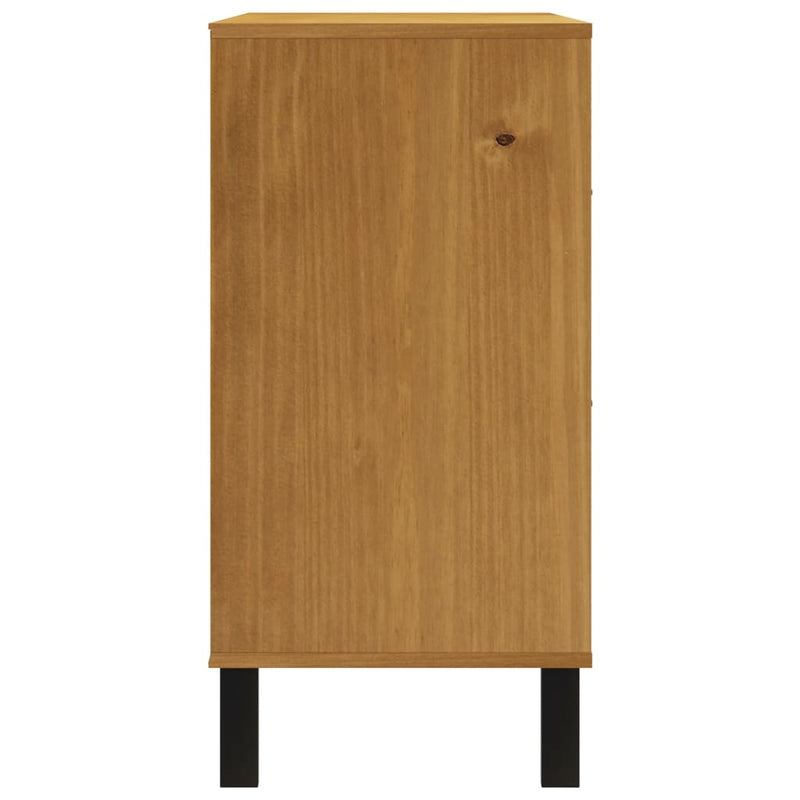 vidaXL Drawer Cabinet FLAM 110x40x80 cm Solid Wood Pine