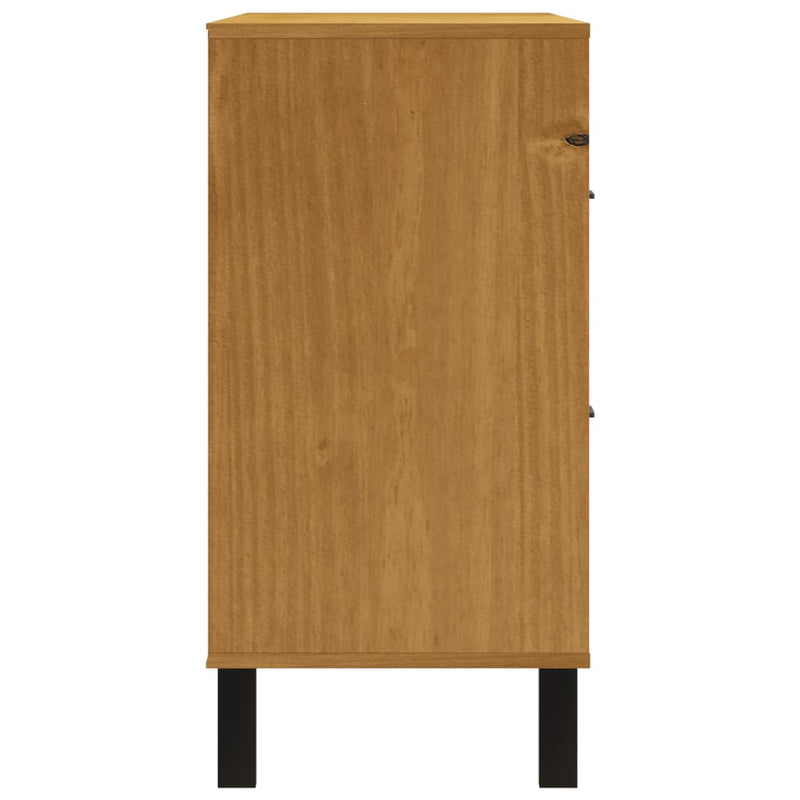 vidaXL Drawer Cabinet FLAM 110x40x80 cm Solid Wood Pine