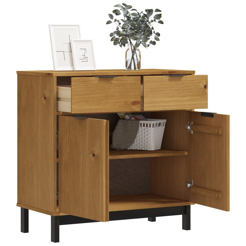 vidaXL Sideboard FLAM 80x40x80 cm Solid Wood Pine