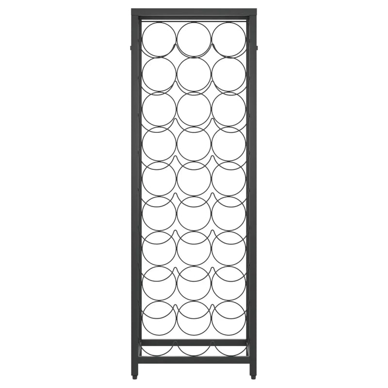 Wine Rack for 27 Bottles Black 34x18x100 cm Wrought Iron