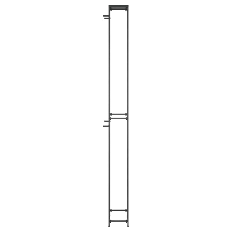 vidaXL Wine Rack for 57 Bottles Black 34x18x200 cm Wrought Iron