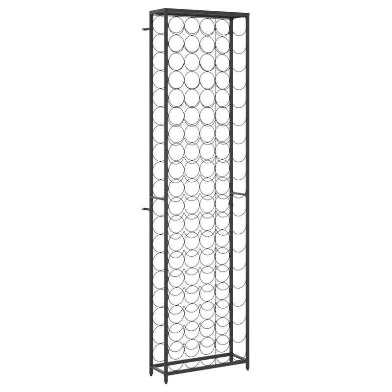 Wine Rack for 95 Bottles Black 54x18x200 cm Wrought Iron