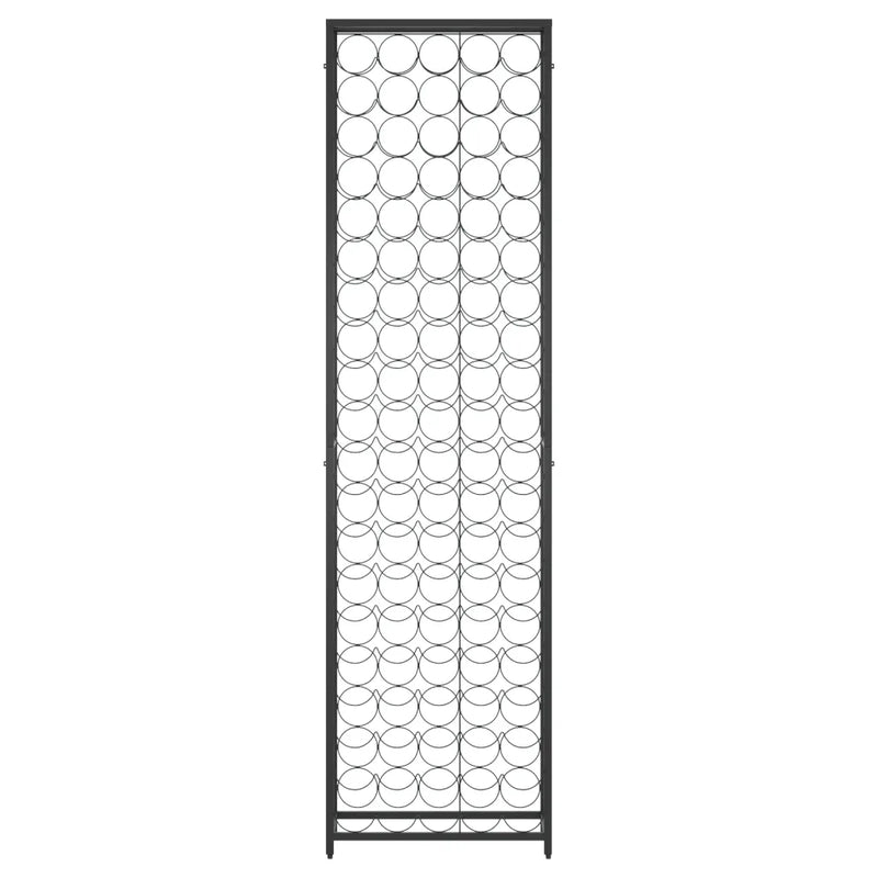 Wine Rack for 95 Bottles Black 54x18x200 cm Wrought Iron
