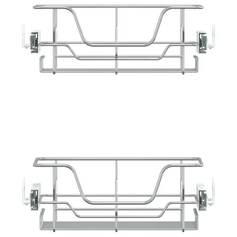 Pull-Out Wire Baskets 2 pcs Silver 45 cm