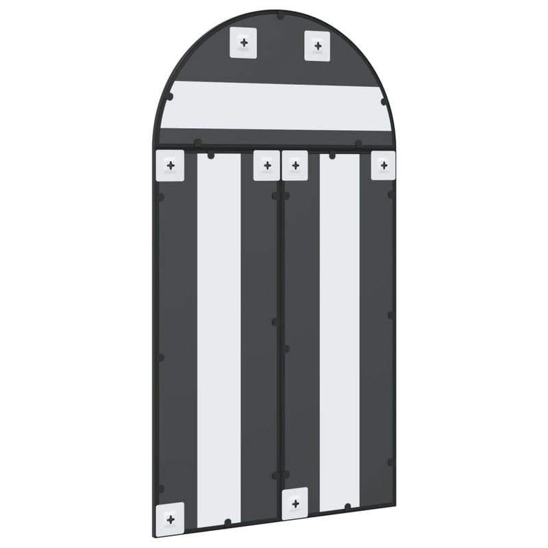 vidaXL Wall Mirror Black 60x110 cm Arch Iron