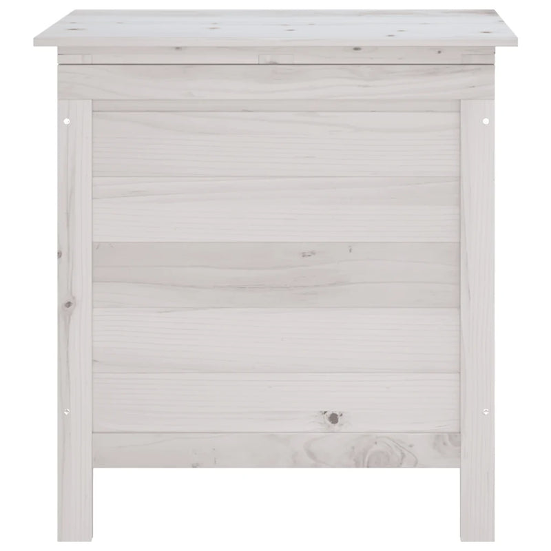 Garden Storage Box White 50x49x56.5 cm Solid Wood Fir