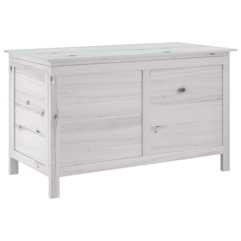 vidaXL Garden Storage Box White 99x49.5x58.5 cm Solid Wood Fir