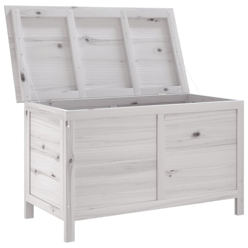 vidaXL Garden Storage Box White 99x49.5x58.5 cm Solid Wood Fir