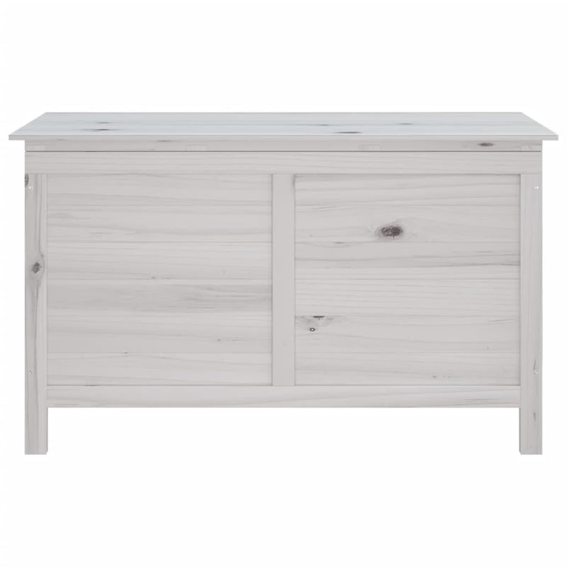 vidaXL Garden Storage Box White 99x49.5x58.5 cm Solid Wood Fir