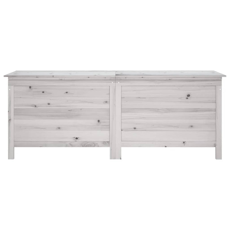 vidaXL Garden Storage Box White 150x50x56.5 cm Solid Wood Fir