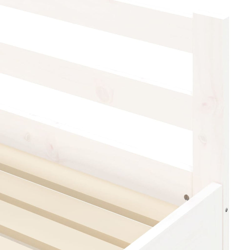 vidaXL Daybed with Trundle without Mattress White 90x190 cm Solid Wood