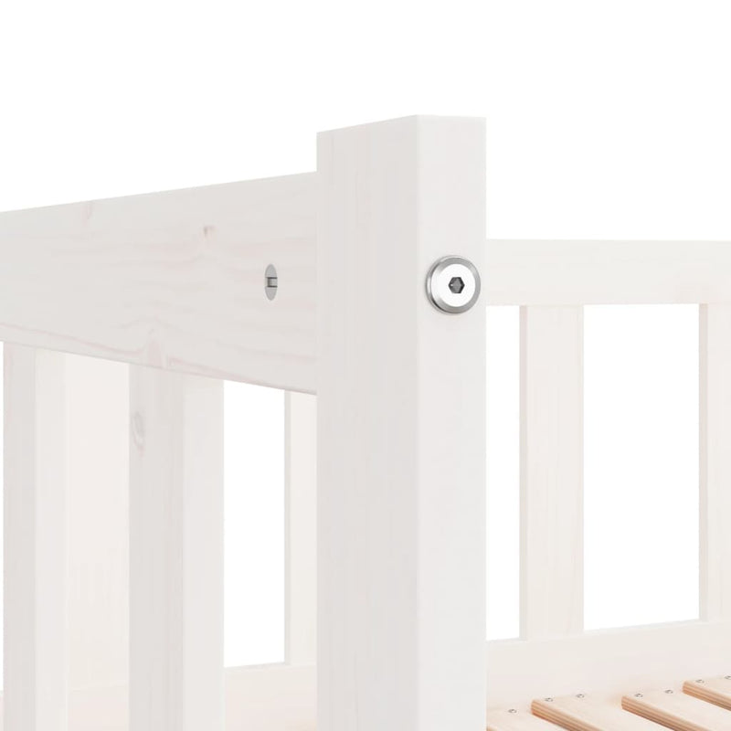 Day Bed with Trundle White 92x187 cm Single Size Solid Wood Pine