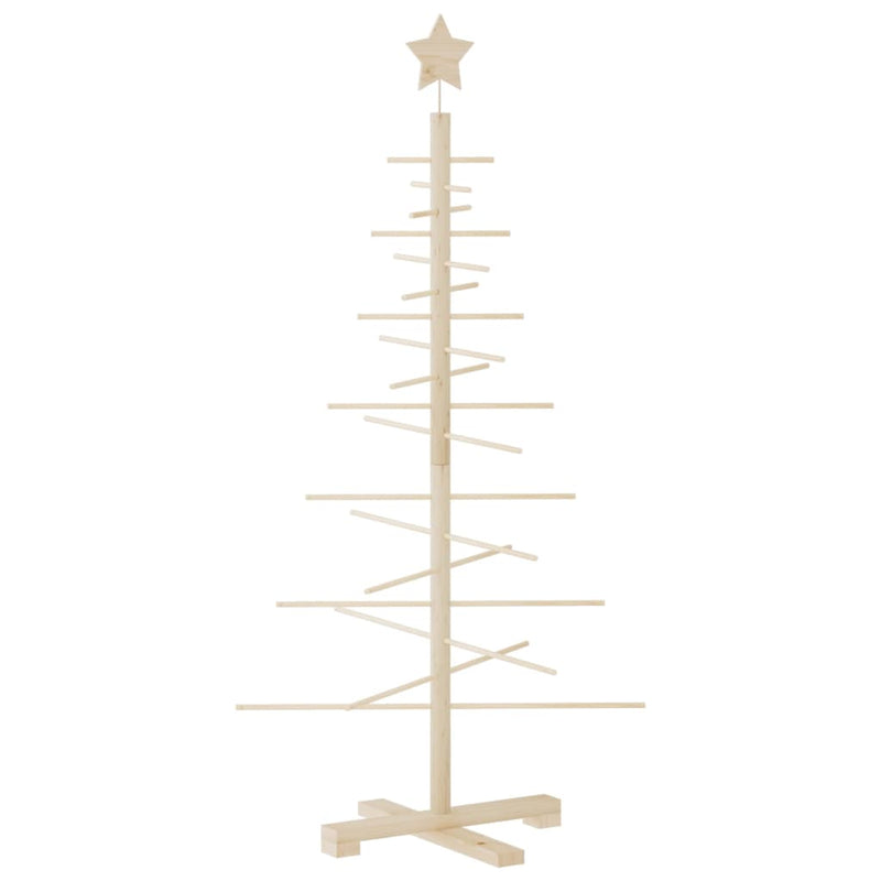 vidaXL Wooden Christmas Tree for Decoration 125 cm Solid Wood Pine