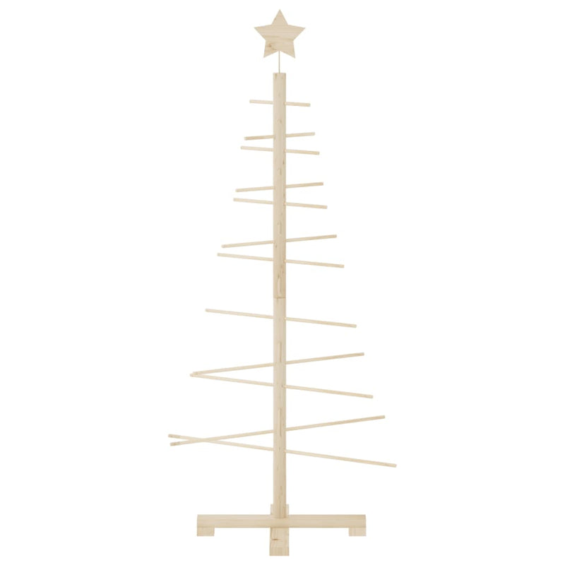 vidaXL Wooden Christmas Tree for Decoration 125 cm Solid Wood Pine