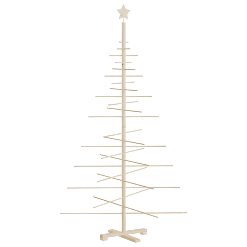 Wooden Christmas Tree for Decoration 180 cm Solid Wood Pine