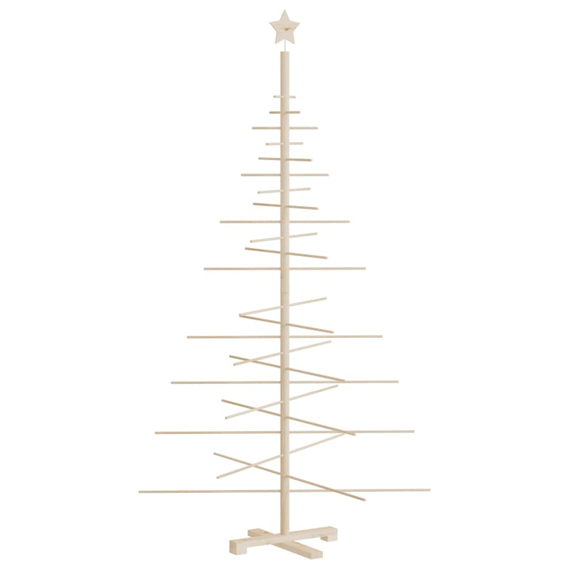 Wooden Christmas Tree for Decoration 180 cm Solid Wood Pine