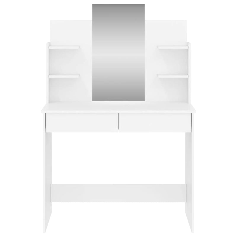 vidaXL Dressing Table with Mirror White 96x39x142 cm