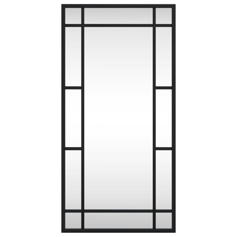 vidaXL Wall Mirror Black 30x60 cm Rectangle Iron